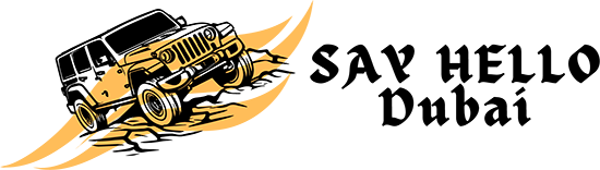 Say Hello Dubai logo showing a four-wheel-drive on a dune, recovered from an archived copy of this site