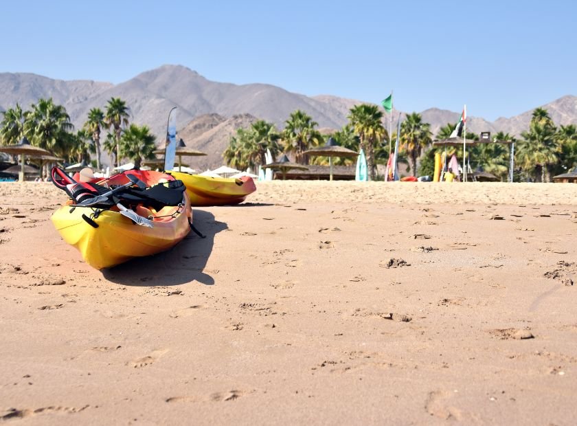 Surfing boat on the beach of Fujairah